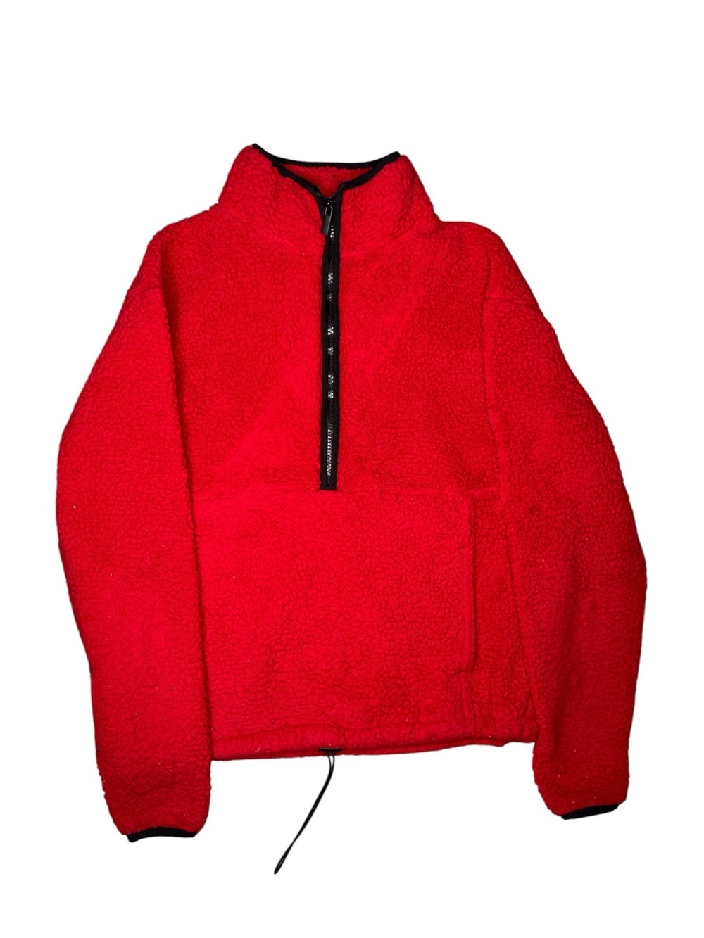 No Boundaries Red Sherpa Half-Zip Pullover